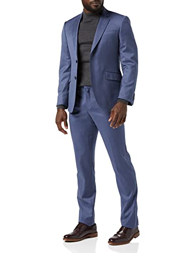 Hackett London Męska kurtka Plain Wool Twill B Cc Business Suit Jacket, niebieski (niebieski), 44