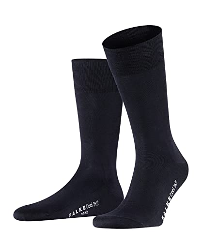 FALKE Mężczyźni Skarpety Cool 24/7 M SO Organiczna Bawełna jednokolorowe 1 Para, Niebieski (Dark Navy 6375), 45-46