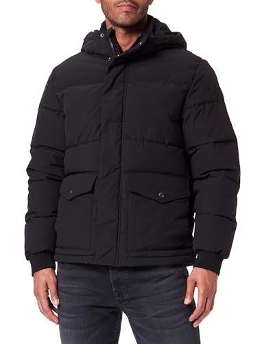 JACK & JONES Męska kurtka pikowana Jjdavid Puffer, czarny, S