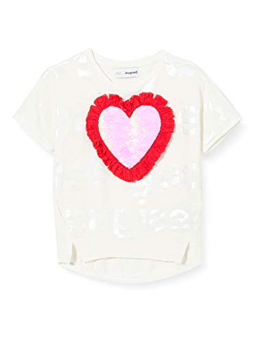 Desigual Koszulka dziewczęca Ts_Northampton, Off-white (Crudo 1001), 5-6 Lata