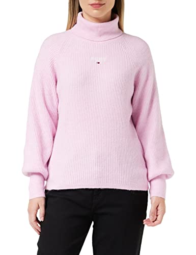 Tommy Jeans Damski sweter TJW RLXD Lofty żółw swetry, francuska orchidea S