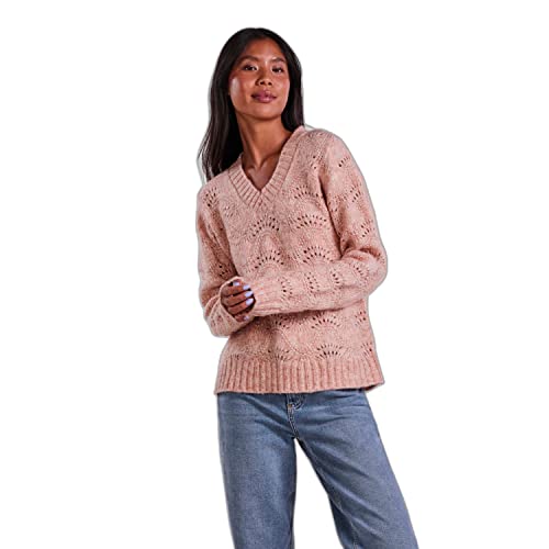 PIECES Damski sweter PCBIBBI LS z dekoltem w serek, NOOS BC, Rose Cloud, XL