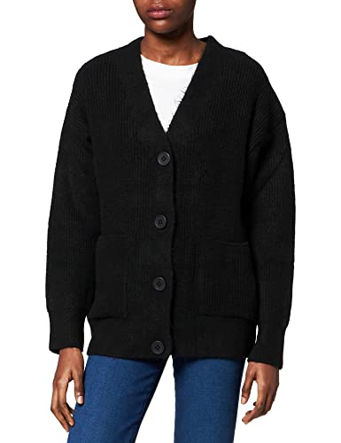 NA-KD Damski sweter kardigan oversize, Czarny, 40