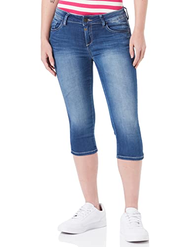 Timezone Damskie legginsy AleenaTZ 3/4, Blue Denim Wash, 32W Regularny