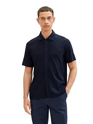 TOM TAILOR Męska koszula 1036931, 10668-Sky Captain Blue, L, 10668 - Sky Captain Blue, L