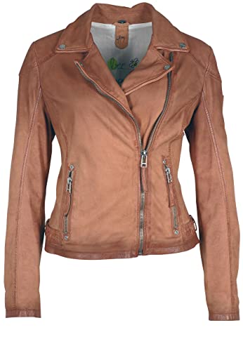 Gipsy GWKandy S22 Damska kurtka skórzana szaroniebieska Basics, piaskowy, XL