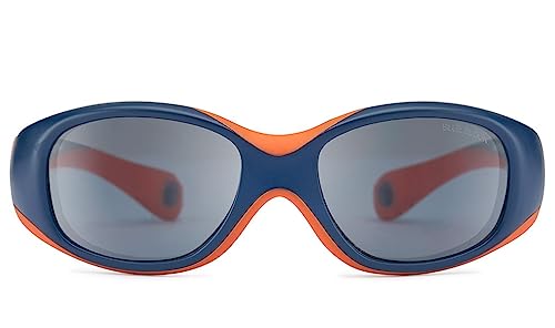 NANO Kooki Okulary Unisex dla dzieci, Morski Matowy/Pomarańczowy, 42/16