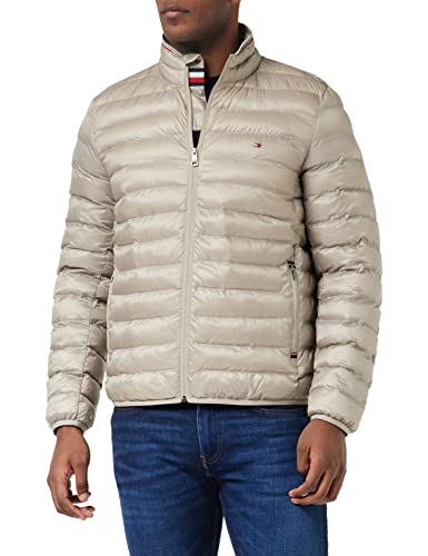 Tommy Hilfiger Męska kurtka z recyklingu, tkana, KAMIEŃ, S