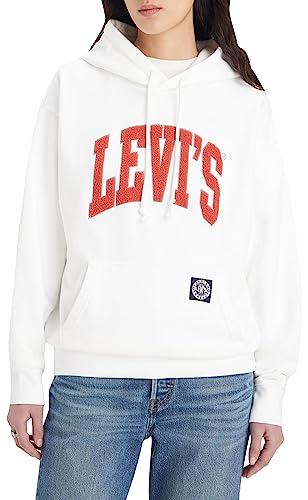 Levi's Damska bluza z kapturem Graphic Standard Hoodie, Collegiate Levis Bright White, S