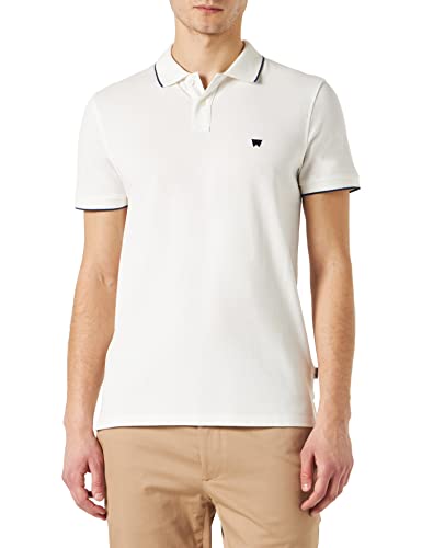 Wrangler Męska koszulka polo, biała (Worn White), rozmiar XXL, Worn White, XXL