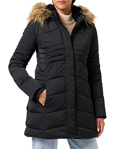 Schott NYC JKTOPRAHW Parka wojskowa z kapturem sztuczne futro schott, czarny, XS dorosły