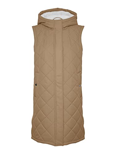 VERO MODA Kamizelka damska VMLOUISETEDDY 3-4 WAISTCOAT NOOS, Tigers Eye, S