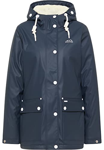 ICEBOUND Kurtka przeciwdeszczowa z podszewką wewnętrzną Faux-Fur 16314097, morski, S
