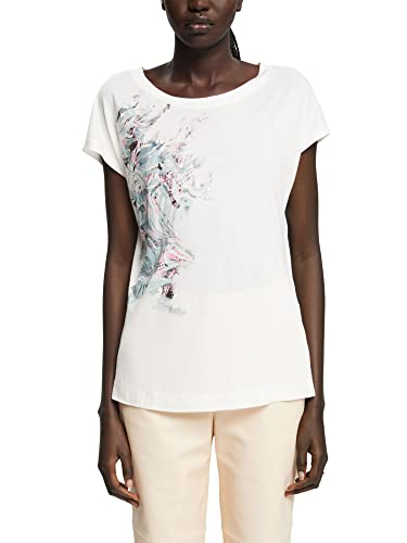 ESPRIT Collection Damska koszulka 112EO1K317, 111/OFF White 2, S