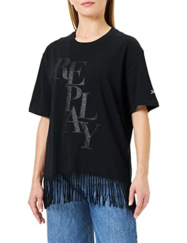Replay Koszulka damska, 98 czarny, XS
