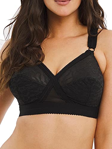 Playtex Klasyczny damski biustonosz z krzyżem serca Playtex, czarny, 100E