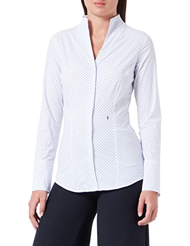 Seidensticker Bluzka damska - modna bluzka - Regular Fit - taliowana - Stretch - Koszula Bluzka Kołnierz - Łatwa do prasowania - Długi rękaw, biały, 34