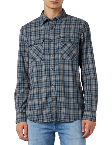 camel active koszula męska, niebieski (Night Blue), XL