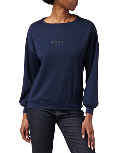 Mexx Damska bluza z okrągłym dekoltem, granatowy, L