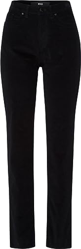 BRAX Damskie spodnie Carola Structure Velvet, czarny, 29W / 32L