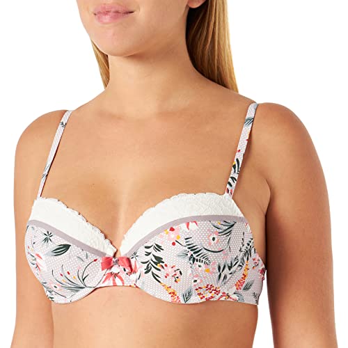 VARIANCE Lingerie Damski biustonosz usztywniany Impertinente, Ivoire Imprimé, B
