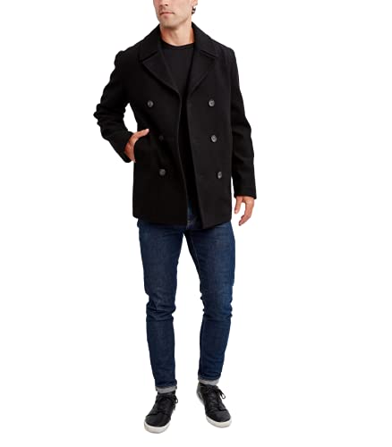 Nautica Męski płaszcz grochowy, Black, S