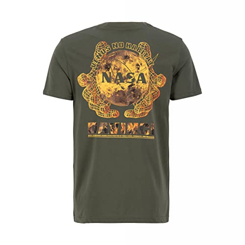 ALPHA INDUSTRIES NASA Davinci T Koszulka męska, 142-Dark Olive, XS