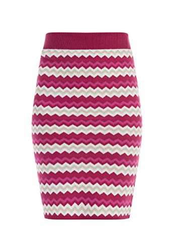faina Spódnica midi z dzianiny damska 11026719, Różowy, wielokolorowy, XS