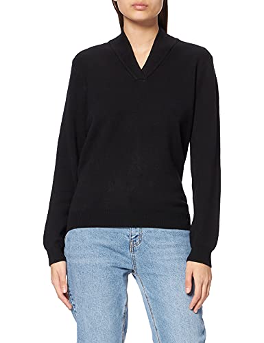 Timezone Damski sweter Shawl-Collar, czarny, XXL
