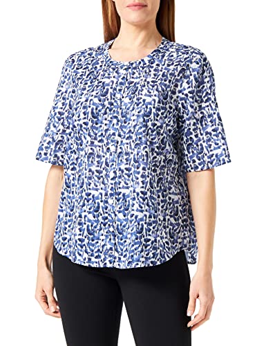 Gerry Weber Bluzka damska, Niebieski/ecru/biały nadruk, 40