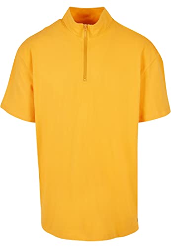 Urban Classics Męski T-shirt Boxy Zip Pique Tee T-Shirt, magicmango, 4XL