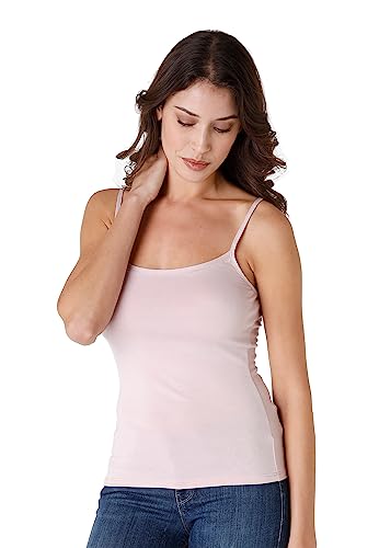 LOVABLE Wiskoza Podstawowa Soul Top Ciasne Ramię Kobiet, Różowy Bridal, M