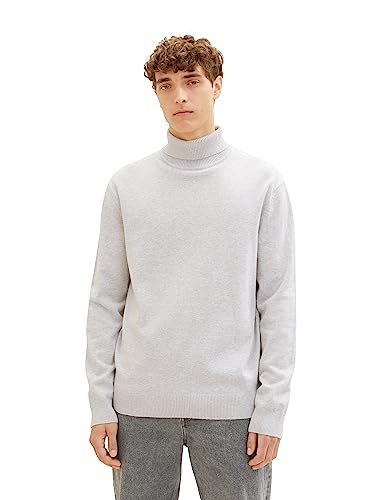 TOM TAILOR Denim Sweter męski, 15398-light Stone Grey Melange, L