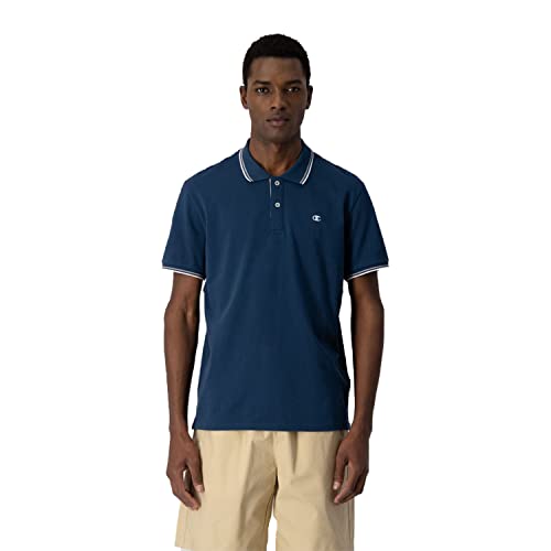 Champion Męska koszulka polo Legacy Light Cotton Pique C-Logo Shirt, Petrol, M