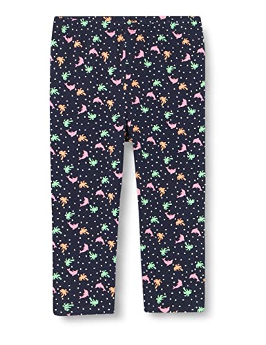 s.Oliver mit Allover Print Legginsy Capri z nadrukiem all-Over dla dziewczynek i dziewcząt, niebieski, 134