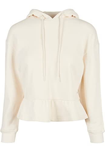Urban Classics Damska bluza z kapturem Ladies Organic Volants Hoody z kapturem, Damska bluza z kapturem Organic Volants, 4XL