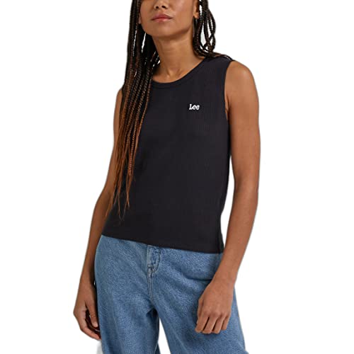 Lee Damska koszulka z krótkim rękawem, czarny, L