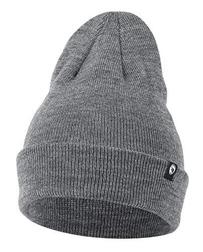STARK SOUL Czapka z dzianiny dla mężczyzn i kobiet, ciepły i miękki polar, jeden rozmiar, Ciemnoszary, rozmiar uniwersalny