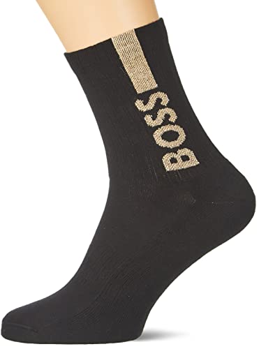 BOSS Męskie skarpety Qs Rib Lurex Cc Short Socks, czarny (Black1), 40-46