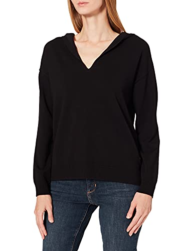 comma Damski sweter z długim rękawem, 999 Black, 34