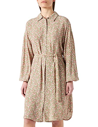 VERO MODA Vmthelma Ls Abk Shirt Dress VMA sukienka damska, Raspberry Sorbet/Aop: aop, XS