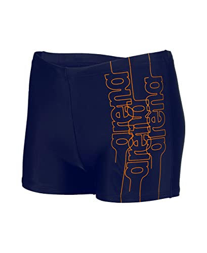 Arena Boy's Swim Short Graphic Trunks, Navy-NESPOLA, 10-11 Lat Unisex-Dzieci i Chłopcy, Navy-niesplik, 10-11 anni