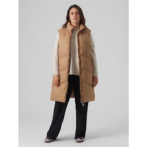 VERO MODA CURVE Kamizelka damska, Tigers Eye, 50