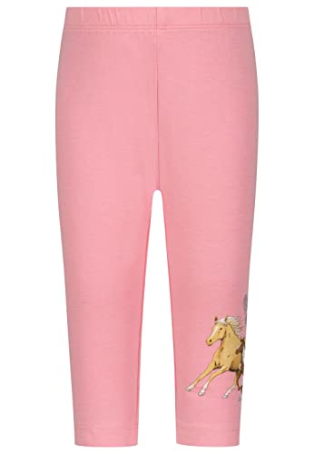 SALT AND PEPPER Dziewczęce legginsy Capri Horse z nadrukiem, różowe, normalne, Rosa, 116 cm