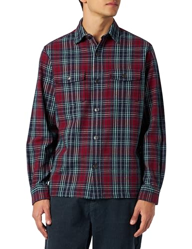 bugatti Męska koszula rekreacyjna, rękaw 1:1, butelkowa zieleń-570, XXL