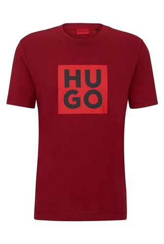 HUGO Koszulka męska Daltor, Dark Red604, XXL