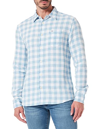 Wrangler Męska koszula rekreacyjna, Light Indigo, S