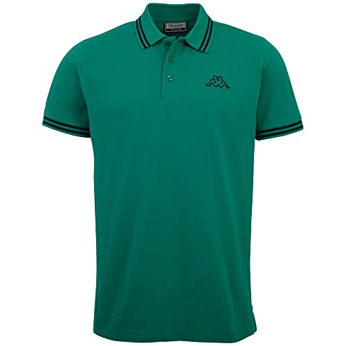 Kappa Deutschland Męska koszula polo ALEOT, zielona (Pepper Green), standard