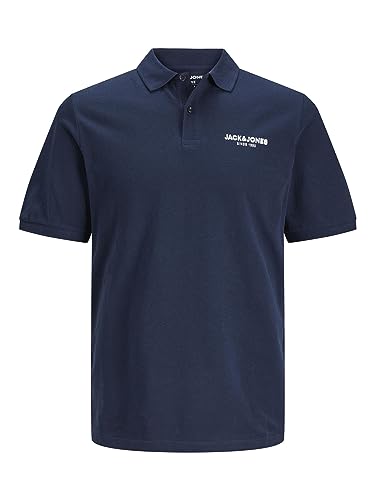 JACK & JONES Męska koszulka polo klasyczna, granatowy blezer, XXL