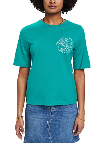 ESPRIT Collection T-shirt damski, 305 / Emerald Green, XS